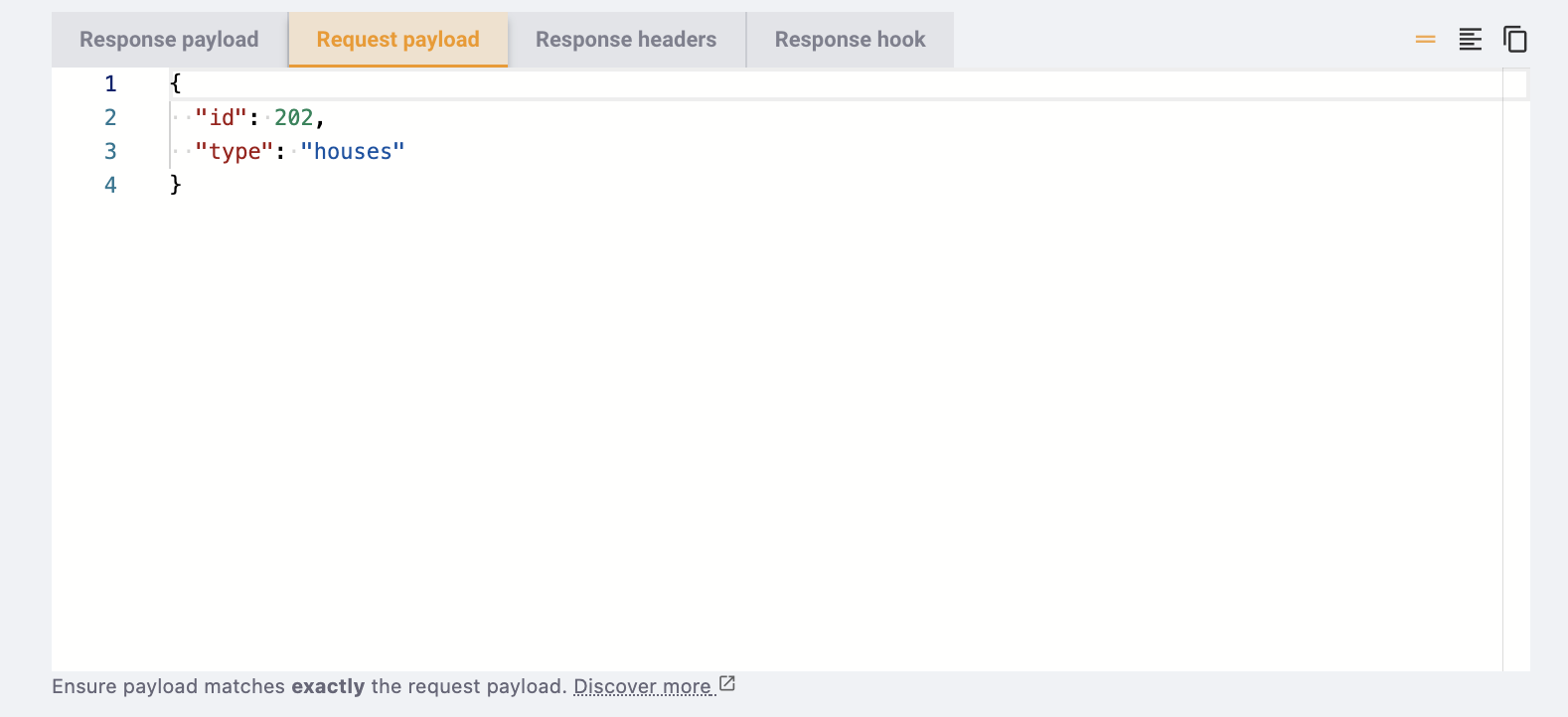 request payload with a mock rule request payload with a mock rule