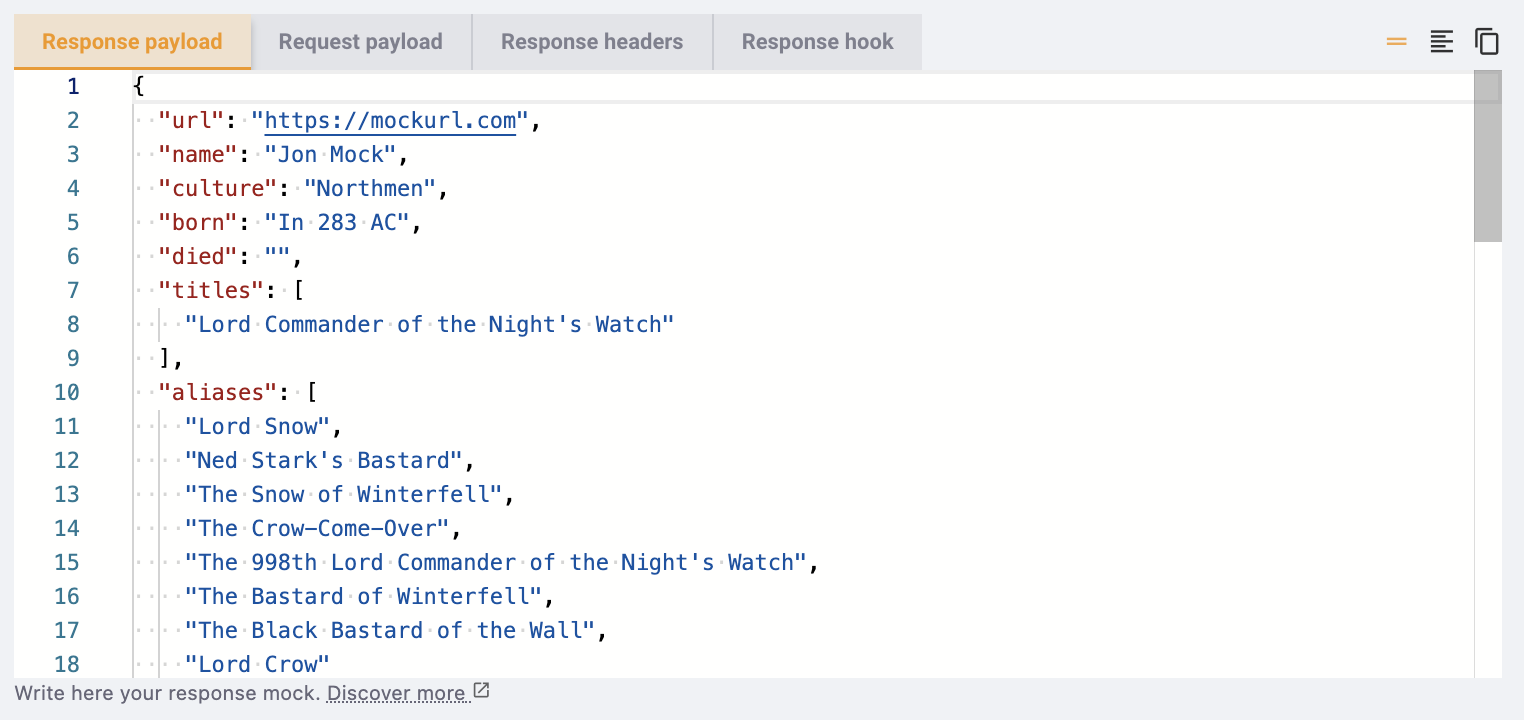 response payload editor response payload editor