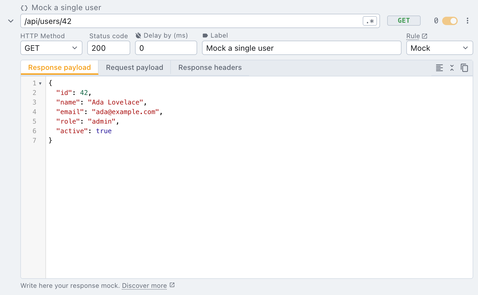 response payload editor response payload editor